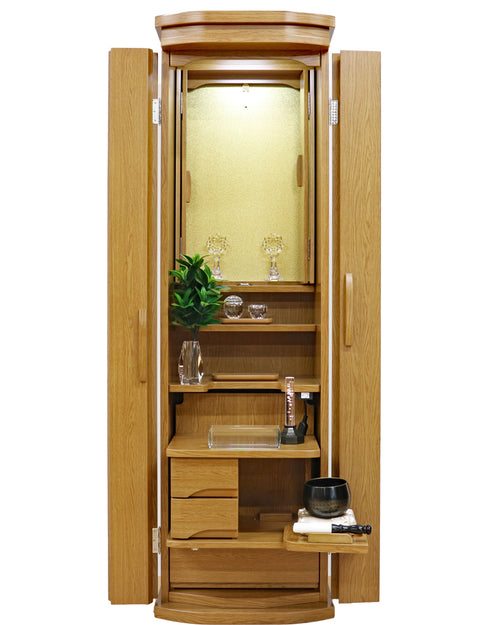 Soka Gakkai Furniture-style Buddhist Altar "Collect" Manually-operated cabinet door Available in 2 colors